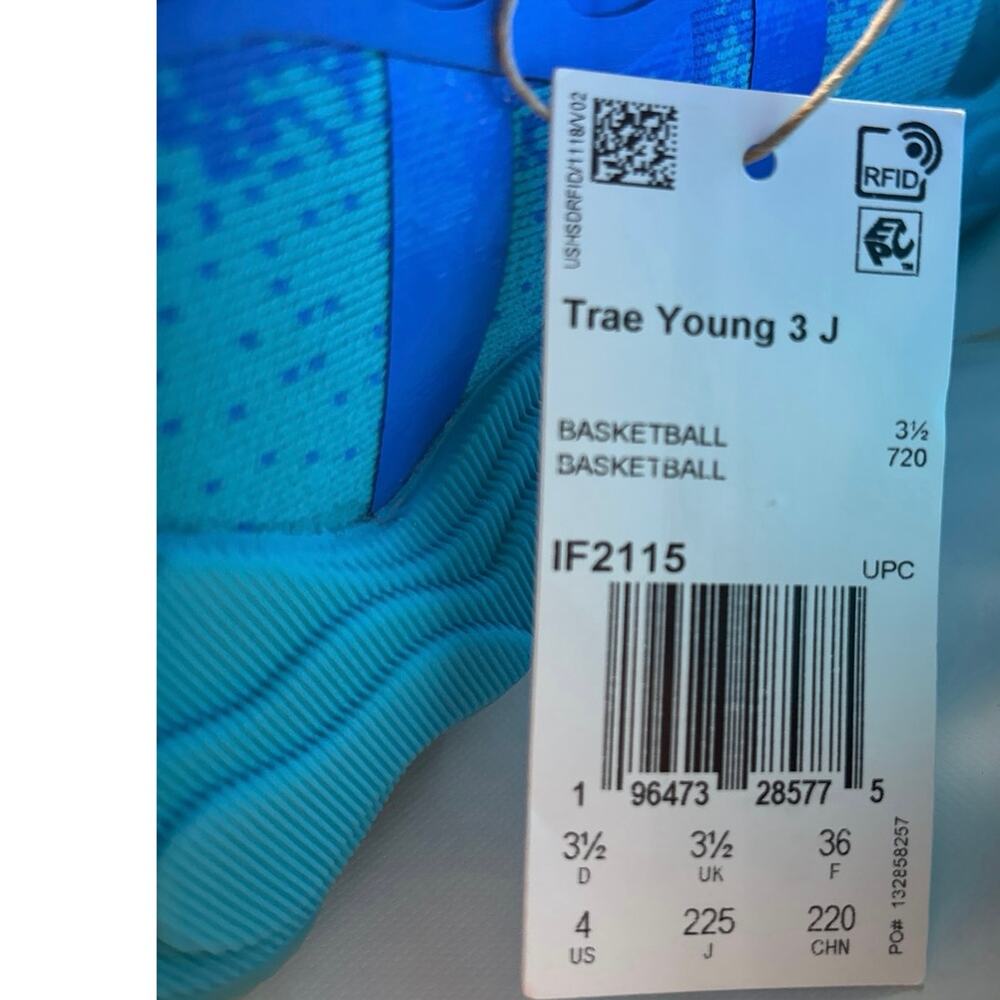 Adidas Trae Young 3 basketball shoes NEW without box Boys Size 4 NEW - Picture 6 of 7